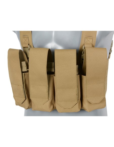8Fields Laser-Cut Chest Rig with AR/AK Magazine Pouch - TAN