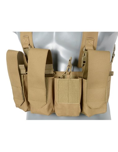 8Fields Laser-Cut Chest Rig with AR/AK Magazine Pouch - TAN