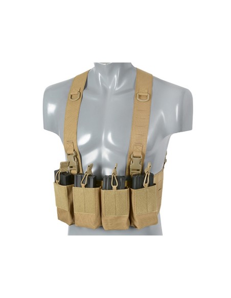 8Fields Laser-Cut Chest Rig with AR/AK Magazine Pouch - TAN