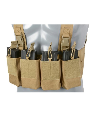 8Fields Laser-Cut Chest Rig with AR/AK Magazine Pouch - TAN