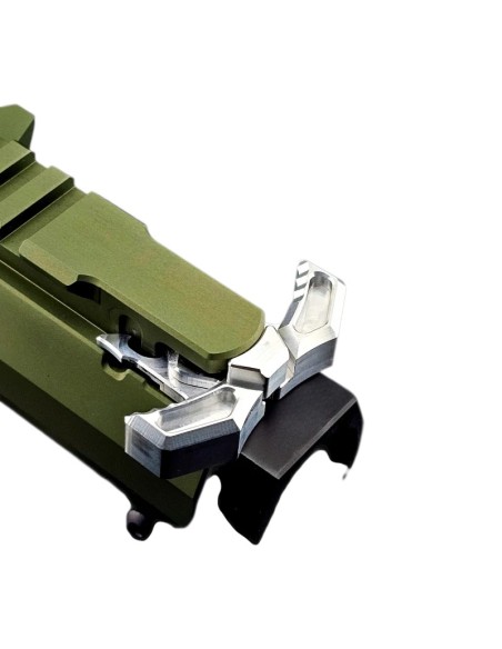 Mancraft Ambidextrous CNC Charging handle for M4 AEG - Silver raw