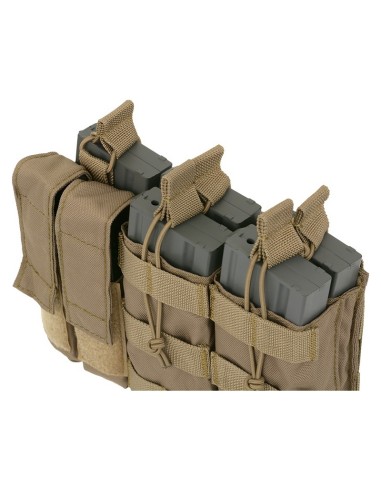8FIELDS Tactical Triple 5.56 Mag/Pistol Pouch Panel - OD