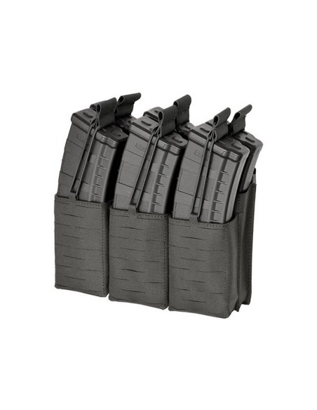 8FIELDS Pouch molle 6 chargeurs AK/AR15 Laser-Cut - Noir