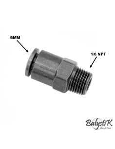 BalystiK Adaptateur 1/8 NPT male pour flexible 6mm