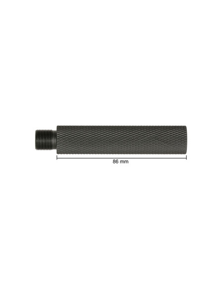 SLONG AIRSOFT Outer barrel extension KNURLED 14mm CCW - 86mm