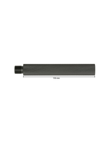 SLONG AIRSOFT Extension de outer barrel KNURLED 14mm CCW - 116mm