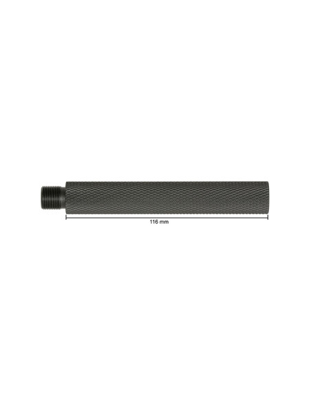 SLONG AIRSOFT Outer barrel extension KNURLED 14mm CCW - 116mm
