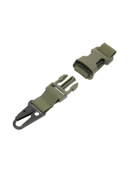 8FIELDS Carabiner with buckle for MOLLE / PALS mount - Olive