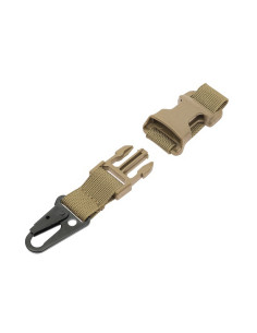 8FIELDS Carabiner with buckle for MOLLE / PALS mount - TAN 2