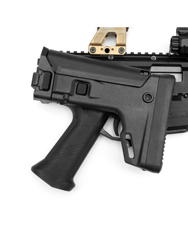 PTS Enhanced Polymer E9 Masada Stock for ASG CZ Scorpion - Black