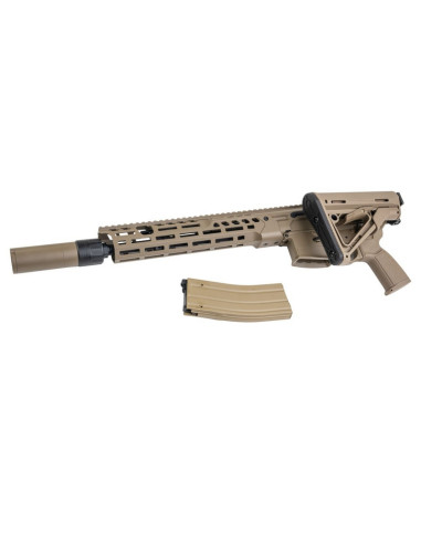 Salvo Precision MWS MCX Hunter UK SF Style 13.1 inch Steel Bolt w/ 556 Style QD suppressor & Tracer - Dark Earth