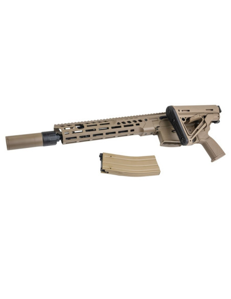 Salvo Precision MWS MCX Hunter UK SF Style 13.1 inch Steel Bolt w/ 556 Style QD suppressor & Tracer - Dark Earth