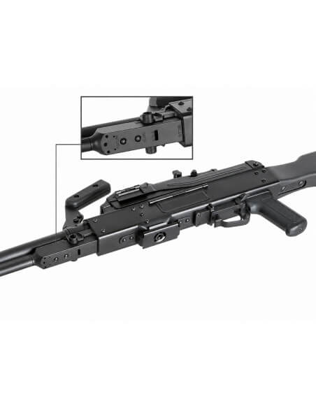 A&K AEG PKM polymer stock - Black