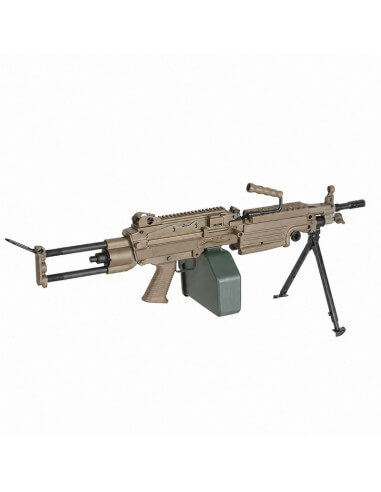 A&K Minimi M249 AEG metal version Para stock - Dark Earth