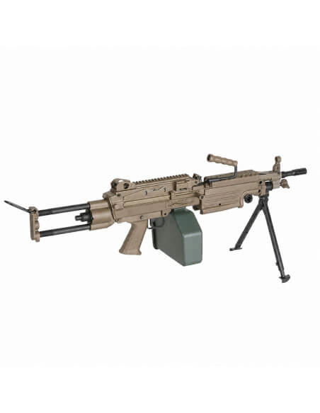 A&K Minimi M249 AEG métal crosse Para - Dark Earth