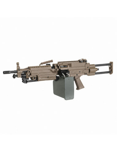 A&K Minimi M249 AEG métal crosse Para - Dark Earth
