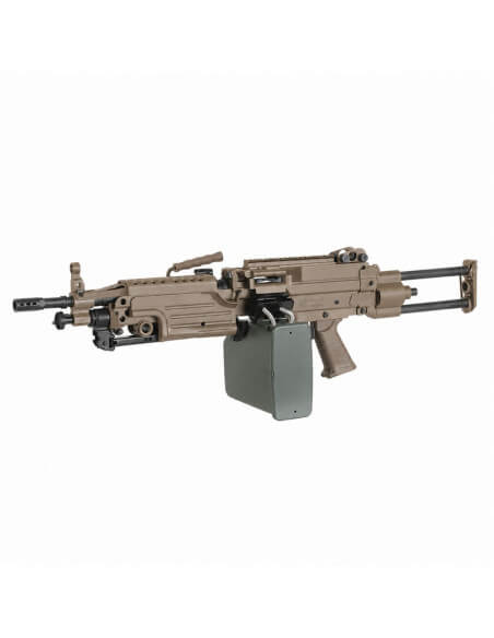 A&K Minimi M249 AEG metal version Para stock - Dark Earth