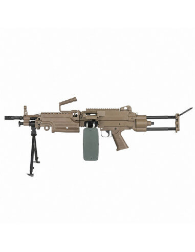 A&K Minimi M249 AEG metal version Para stock - Dark Earth