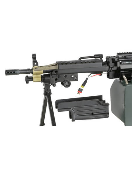 A&K Minimi M249 AEG métal crosse Para - Dark Earth