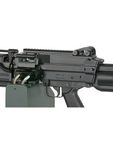A&K Minimi M249 AEG metal version Para stock - Dark Earth