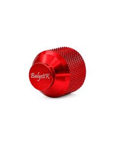 Balystik CNC aluminum cap for HPA tank with O-rings - Inferno Red 2