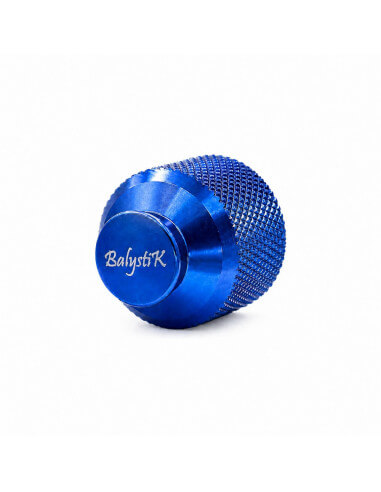 Balystik CNC aluminum cap for HPA tank with O-rings - Cobalt Blue