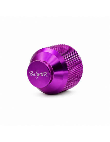 Balystik CNC aluminum cap for HPA tank with O-rings - Amethyst Purple