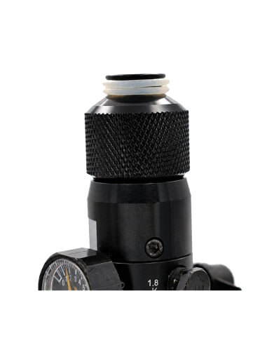 Balystik CNC aluminum cap for HPA tank with O-rings - Black Ops
