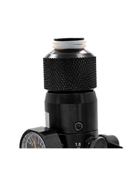Balystik CNC aluminum cap for HPA tank with O-rings - Black Ops