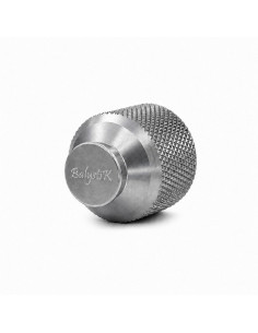 Balystik CNC aluminum cap for HPA tank with O-rings - Titanium Silver 2