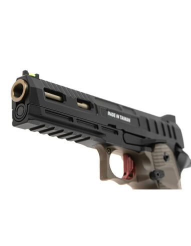 KJ Works KP-19S Full Metal GBB - Black / Tan