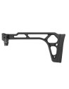Battleaxe Crosse polymère pliabe avec adaptateur picatinny - Noir