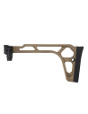Battleaxe Crosse aluminium pliable avec adaptateur picatinny - Tan