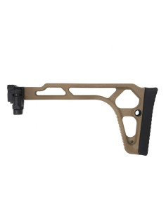 Battleaxe Crosse polymère pliabe avec adaptateur picatinny - Tan