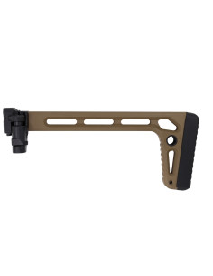Battleaxe Folding aluminium stock with picatinny adapter - Tan