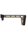 Battleaxe Folding aluminium stock with picatinny adapter - Tan