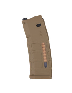 Battleaxe Chargeur Mid-cap 120 billes type PMAG pour M4 AEG Tokyo Marui next gen - Tan