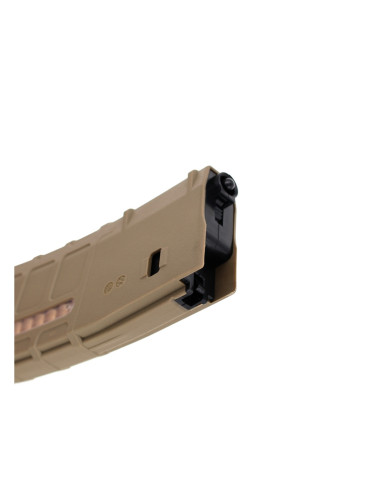 Battleaxe Chargeur Mid-cap 120 billes type PMAG pour M4 AEG Tokyo Marui next gen - Tan