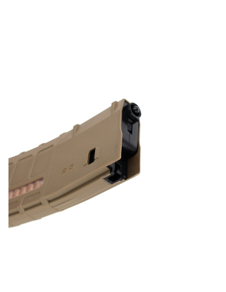 Battleaxe Chargeur Mid-cap 120 billes type PMAG pour M4 AEG Tokyo Marui next gen - Tan