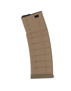 Battleaxe Chargeur Mid-Cap 200 billes gaufré pour M4 AEG – Tan