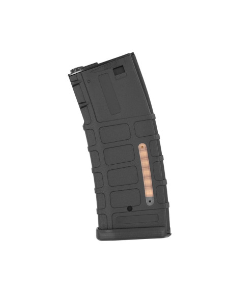 Battleaxe Chargeur Mid-Cap 130 billes type PMAG pour M4 AEG - Noir