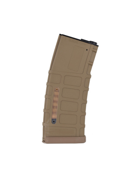 Battleaxe Chargeur Mid-Cap 130 billes type PMAG pour M4 AEG - Tan