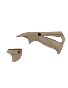 Battleaxe Angled foregrip for 20mm rail with handstop - Tan