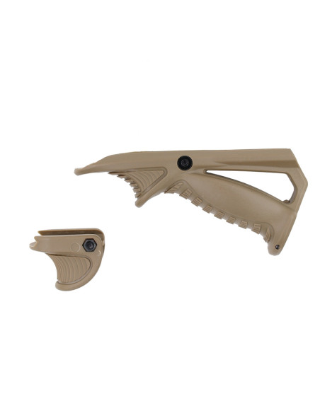 Battleaxe Angled foregrip for 20mm rail with handstop - Tan