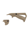 Battleaxe Angled foregrip for 20mm rail with handstop - Tan