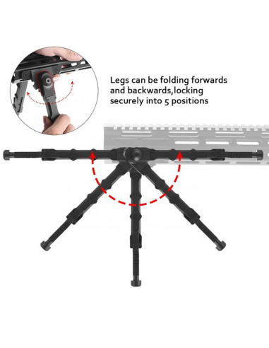 Foyoto Separate folding aluminum bipod with M-LOK attachment
