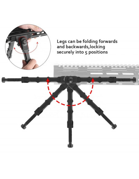 Foyoto Bipied séparé en aluminium pliable fixation M-LOK