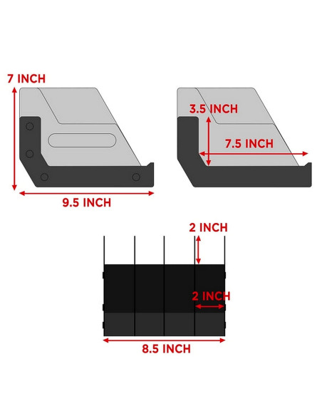 Balystik Rangement en acier pour répliques de poing - 4 Slots