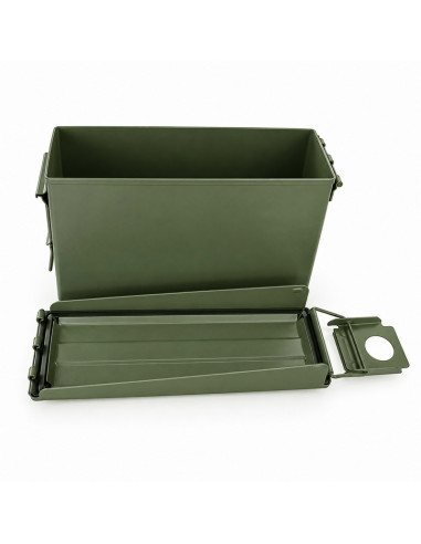 Foyoto Boîte de rangement en acier type ammobox Cal .30