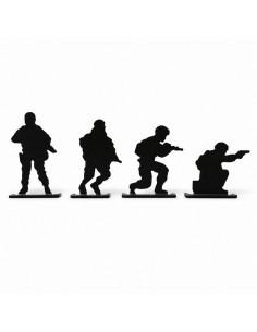 Foyoto Set of 4 metal military-style silhouette targets